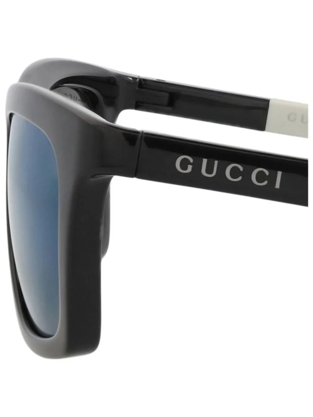 New Gucci Women's Sunglasses Square Rectangle Injection Frame Mens Black Grey